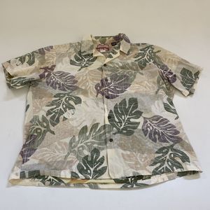 Vintage RJC‎ Hawaiian Camp Shirt Mens 2XL Surf Made in Hawaii USA Preppy
